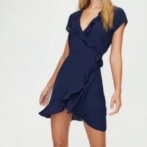 Navy Aritizia Wrap Dress